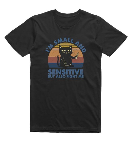 Small and Sensitive Funny Cat T-Shirt