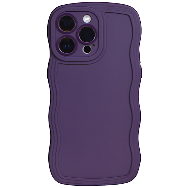 Deep Purple - Phone Case with Wavy Edge &amp; Pro Cam - Iphone 14 Pro Max