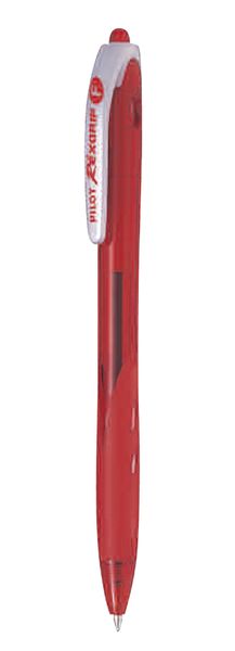 Pilot Rexgrip Retractable Fine Ballpoint Pen - Red(Pack of 12)