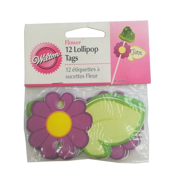 Wilton 12 Pack Flower Cake Pops Lollipop Stick Lolly Tag Decoration