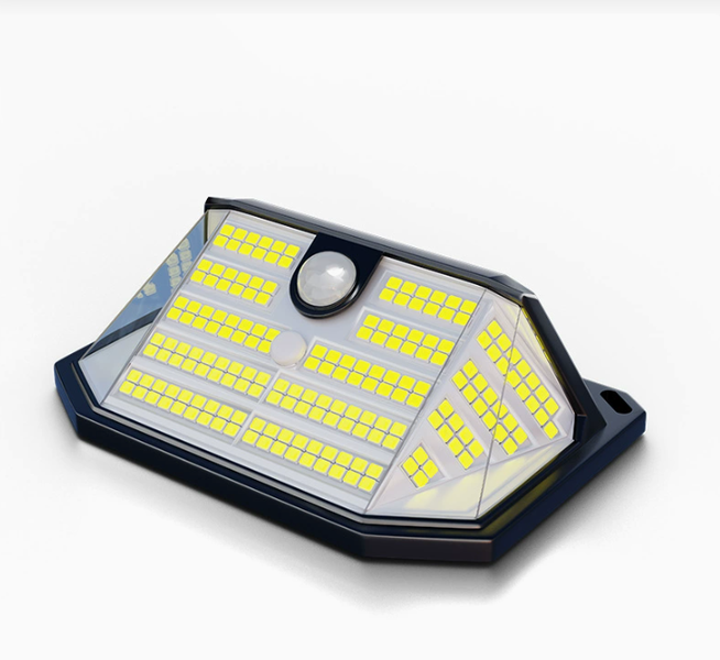 Solar Outdoor Wall Light (Black) - 1 Unit