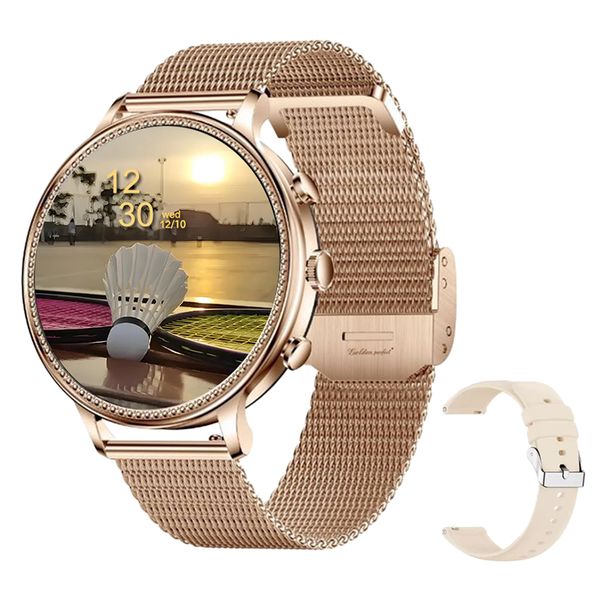Weekend Casual Smartwatch for Women 1.39" HD Rose Gold Dual Strap Fitness