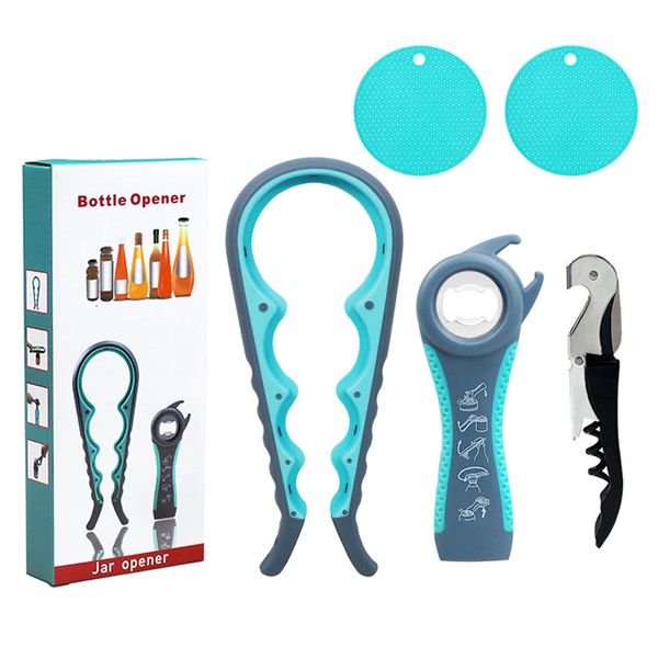 Set of 5 Jar &amp; Bottle Openers - Multifunctional Can Opener