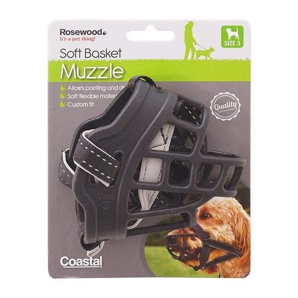 Rosewood Soft Basket Muzzle Black Size 3