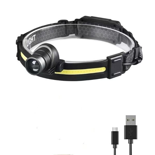 Multifunctional LED Waterproof USB-C Rechargeable Headlamp- SD