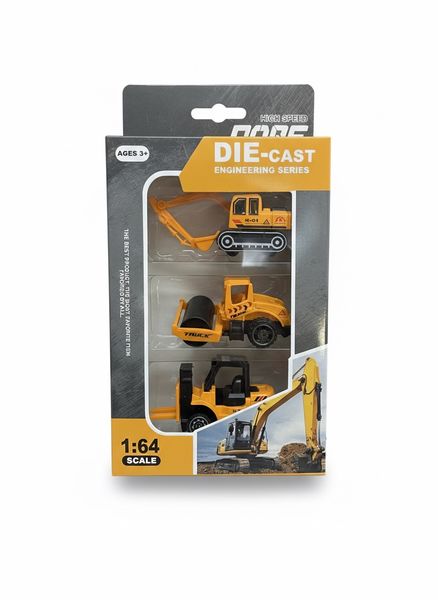 Die-Cast Engineering Vehicle Set - 3-Piece Construction Series
