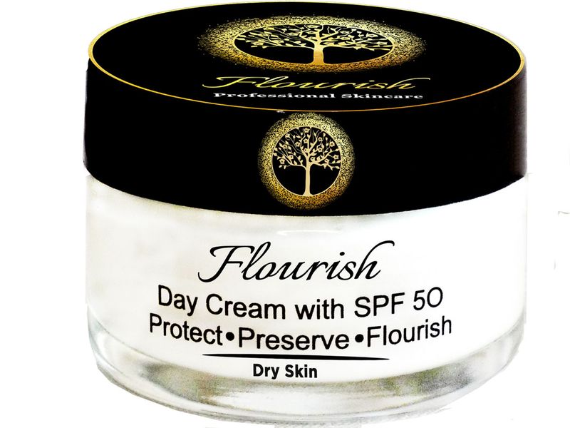 Flourish Professional Skincare dry skin day cream with SPF50