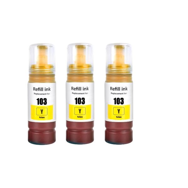 Compatible Yellow 103 Ink Bottle is compatible with Epson 103 Yellow x 3