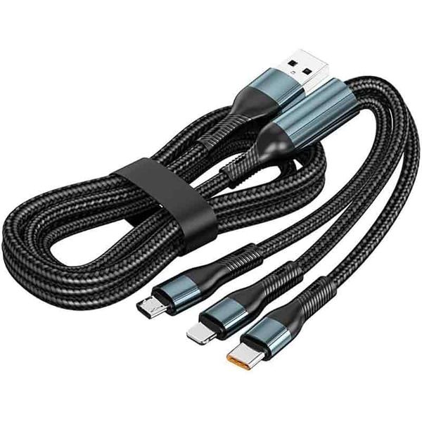 3-in-1 USB Fast Charging Cable, 120w Power Super Fast Charger Cords