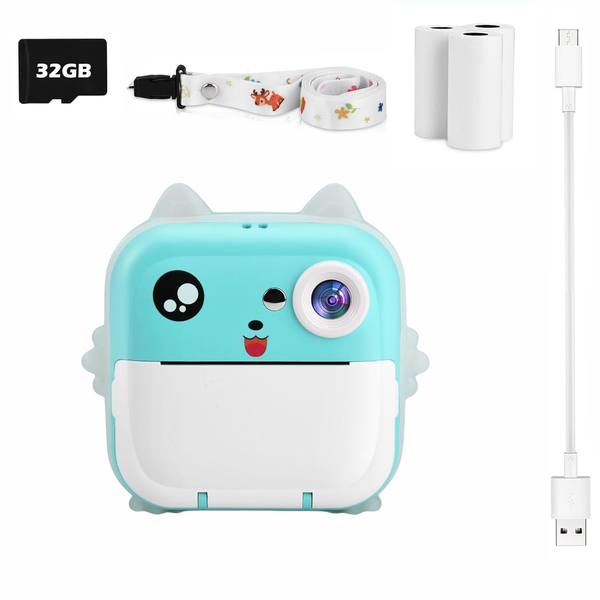 Instant Camera for Kids, 1080p HD Digital Camera, Print Camera with No Ink
