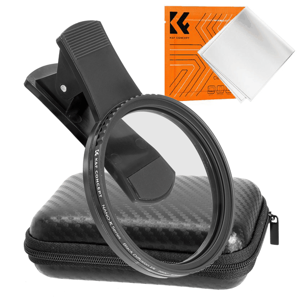 K&amp;F Clip-On 67mm 1/4 Black Mist Filter for Mobile Phones | KF01.2898V2