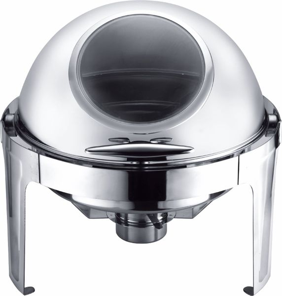 Roll Top Chafing Dish Round with Window
