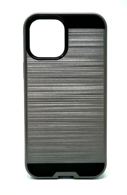 Brushed Texture Shockproof Protective Case - Silver For iPhone 12 / 12 ...