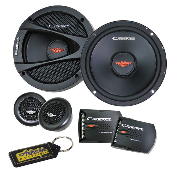 Cadence 180Watts 75RMS 6.5" 2-Way Component Split System &amp; Gel Key Holder