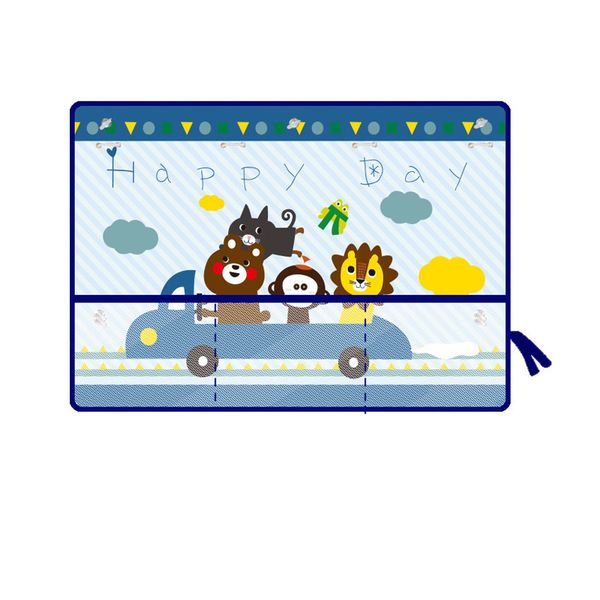 Cute Patterns Car Window Shade with Net Pocket for Baby
