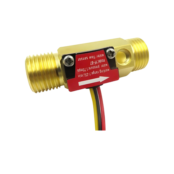 HKD G1/2" Brass Water Flow Sensor YF-B7 Meter Counter Indicator