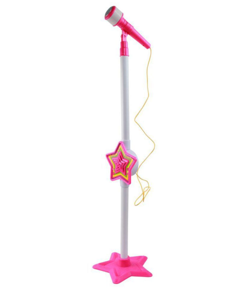 Microphone Stand with Light and Music Pink