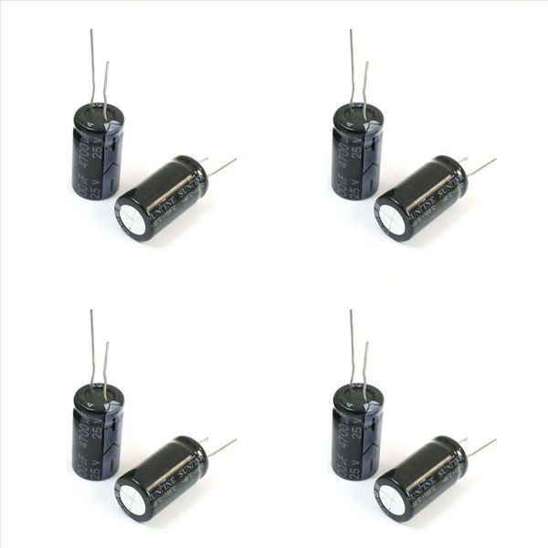 24 Pieces 4700uF/25V Radial Leads Aluminum Electrolytic Capacitor