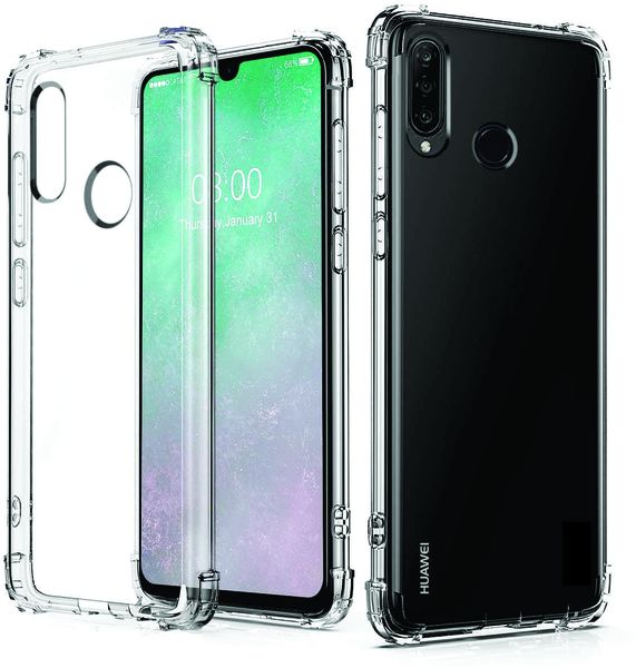 World Choice Shockproof TPU Protective Clear Pouch Gel Case Huawei P30 Lite