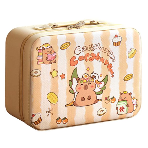 Cute Capybara Pencil Case with Kawaii Pins Plush Cute Stationery