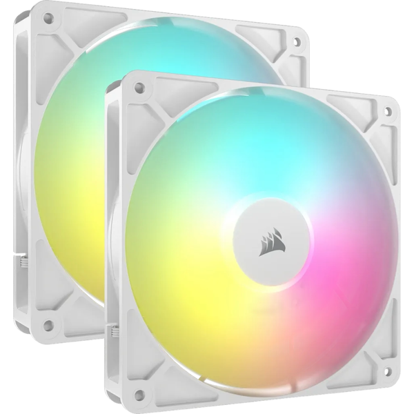 Corsair Computer Box Fans - RS140 ARGB 140mm PWM Dual PC Case Fan - White