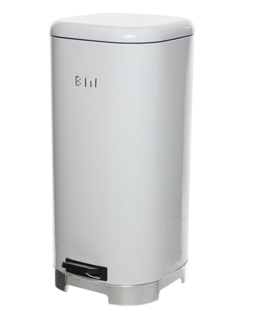 & Mason White & Silver Retro Stepbin Dustbin 30 Litre Buy