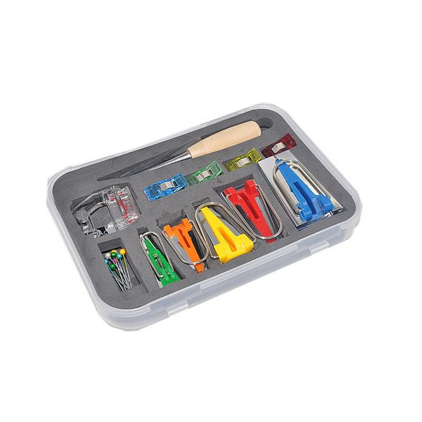 21-in-1 Fabric Bias Tape Maker Set for DIY Quilting Sewing Craft Tools