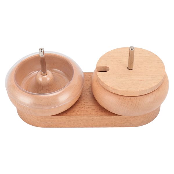 Wooden Bead Bracelet Making Set 2 Needles 4 Bowls