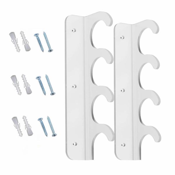 Sturdy Acrylics Fishing Rods Holder Wall Mounted Shelf With Accessory Hooks