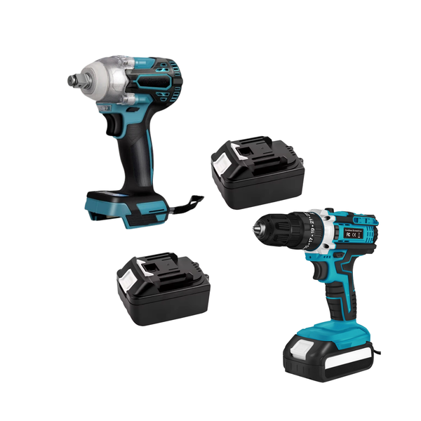 Cordless Electric Impact Wrench And Screwdriver Drill with 2 68V Batteries