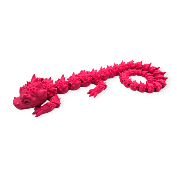 3D Printed Articulated Dragon Toy - 48cm Long - Rainbow