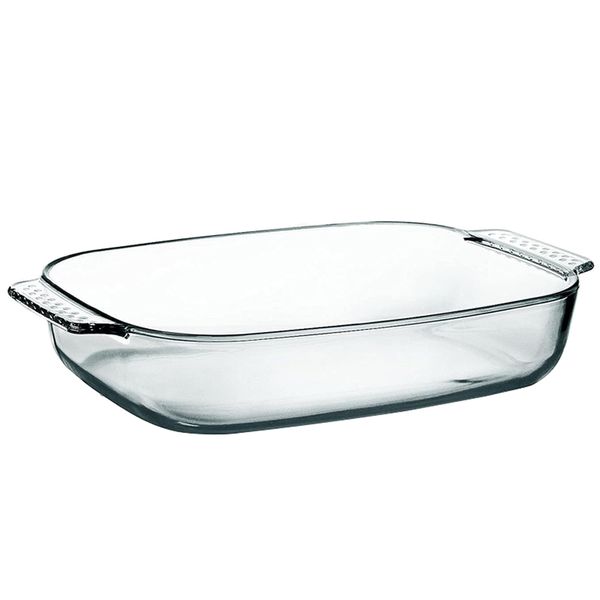 Oven Safe Tempered Glass Rectangular Bakeware Casserole Dish 3.1Ltr - 39cm