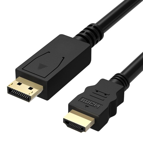 Tuff-Luv Display Port (Male) to HDMI (Male) Cable 1.8 Meters - Black