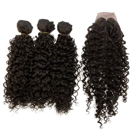 Magic Synthetic Hair Extensions Hair Bundles With Closure Classic Brazilian  Jerry | Buy Online in South Africa 