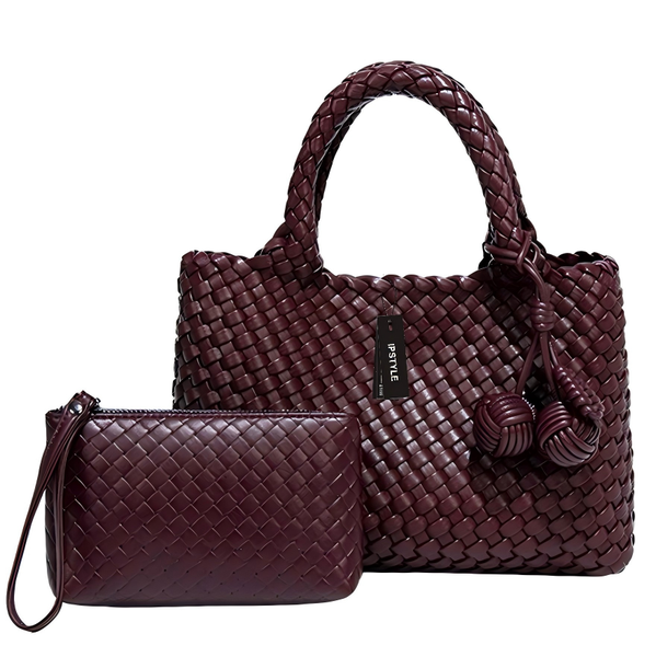 IPSTYLE Women's Handbag Minimalist Style PU Soft Leather Shoulder Bag