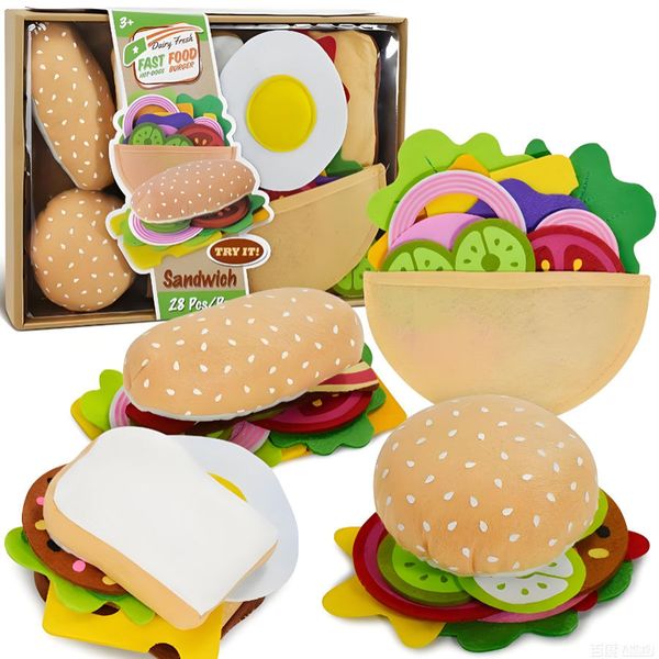 Food Pretend Play Toys for Kids Soft Play Food for Toddlers Boys &amp; Girls