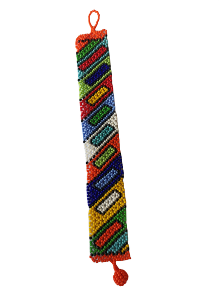 Traditional Bracelet Multi Coloured Stripes Shape Without Border Design
