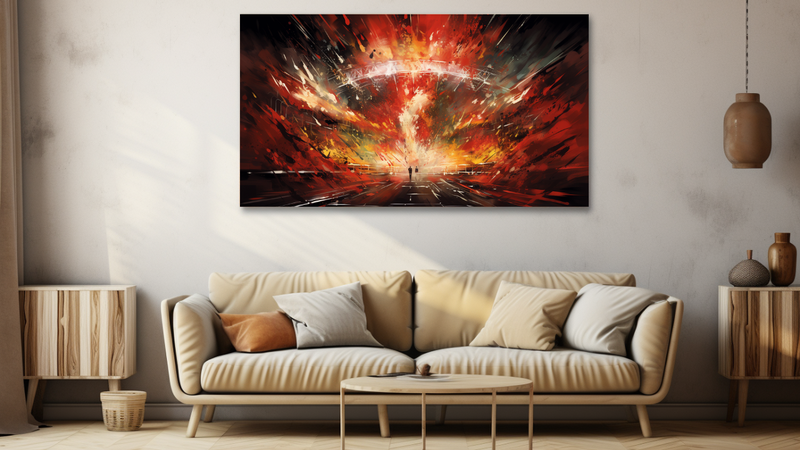 Canvas Wall Art -Red Awakening Abstract - HD0195