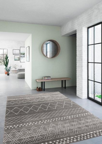 Rug Warehouse Milan Diamond Inspired Grey