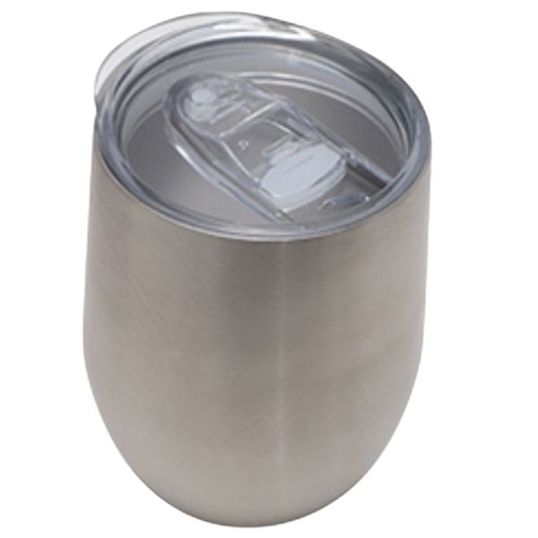 LK's - Double Walled Wine Cup - Stainless Steel (including lid) - 400ml