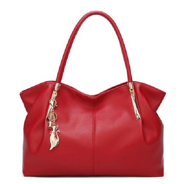 Red Colored Classic Ladies Handbag (0759)