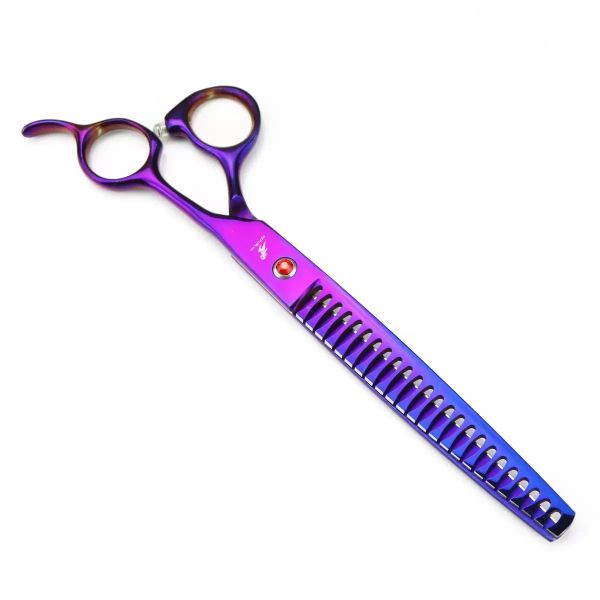 7.5 Inch Purple Fishbone Pet Grooming Pet Hair Trimming Scissors