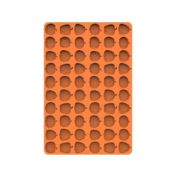 60 Cavity Helloween Pumpkin Silicone Baking Mold for DIY Ganache Cookies