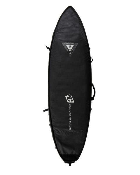Creatures Shortboard Triple DT2.0 Surfboard Bag Cover Black Silver