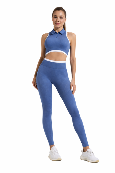 Women's Sleeveless Sports Tracksuit Set - 2-Piece