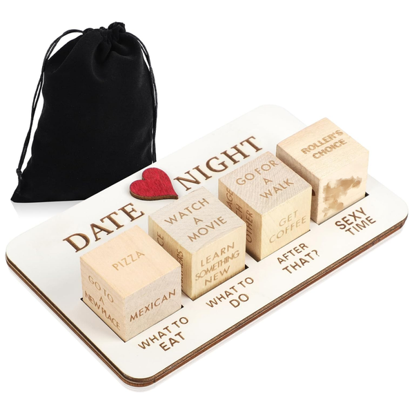 Date Night Dice After Dark - Fun and Romantic Activity Game - Wooden Dice
