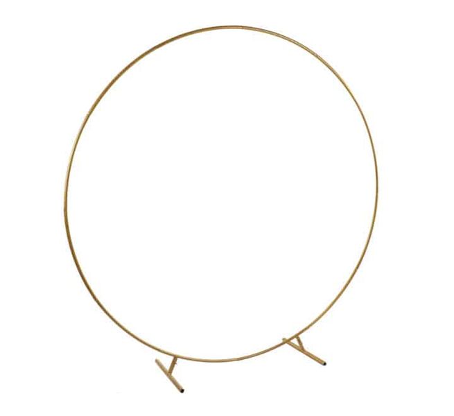 Round Gold Balloon/Flower Arch 2m