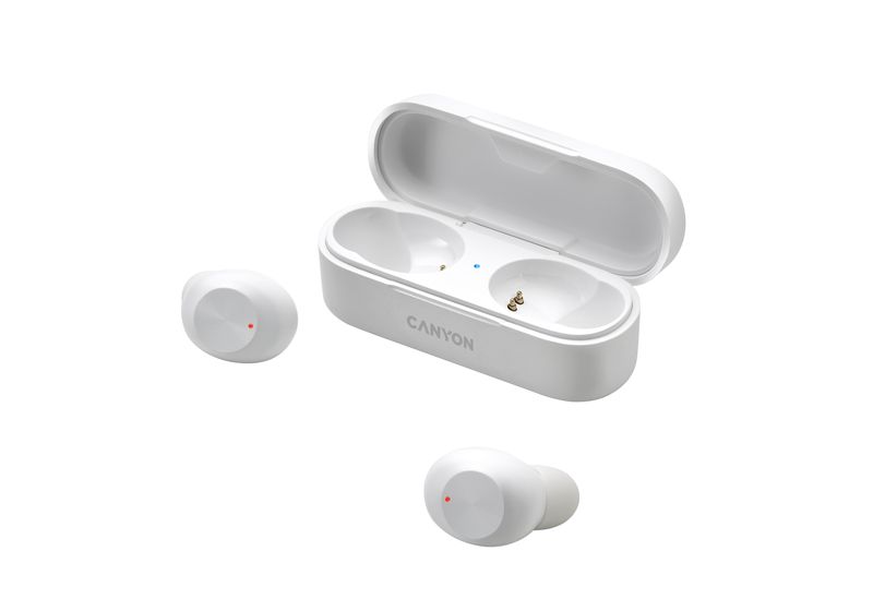 Canyon True Wireless Earbuds with charging case - Earpads included - White