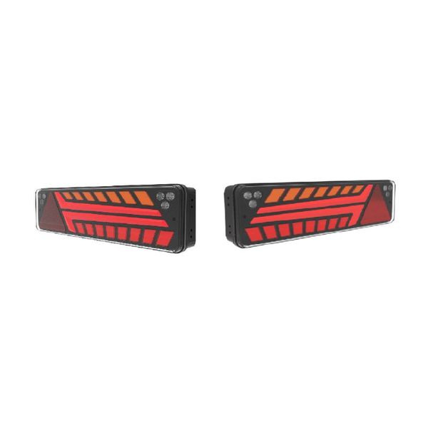 Left-Right Set Of 264 LED Ultra Modern Truck Trailer Tail Lamps