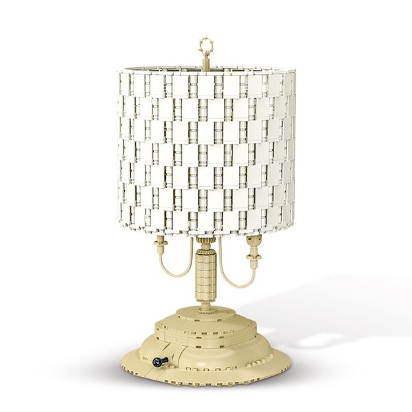 XMork Model Table Lamp Building Blocks with LEDs (1433 Piece) - 34cm Tall